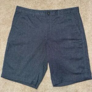 Marc Anthony Charcoal Flat Front Shorts